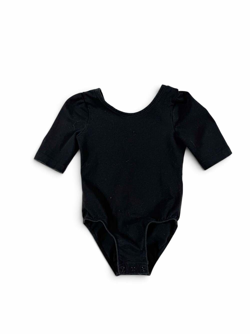 Remie Girl Girls Puff Sleeve Leotard Black Size 4